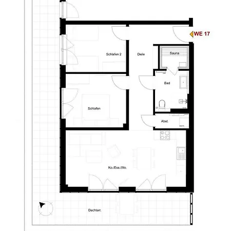 Dorumer Sielhuus 17 - Penthousewohnung Mit Dachterrasse - Strandnah * Dorum